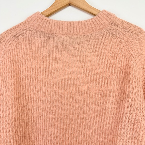EVERLANE The Cocoon Crew Alpaca Wool Blend Sweater Size M Blush Pink Lightweight - Picture 8 of 14